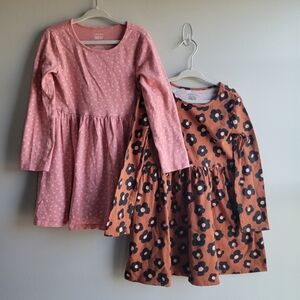 Jumping Beans Toddler Girls 5T Set of 2 Long Sleeve Jersey Dresses